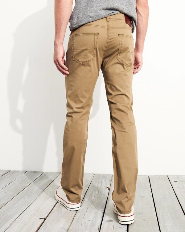 Pantaloni Hollister Uomo Epic Flex Skinny Twill khaki Scuro Italia (392IKHFS)